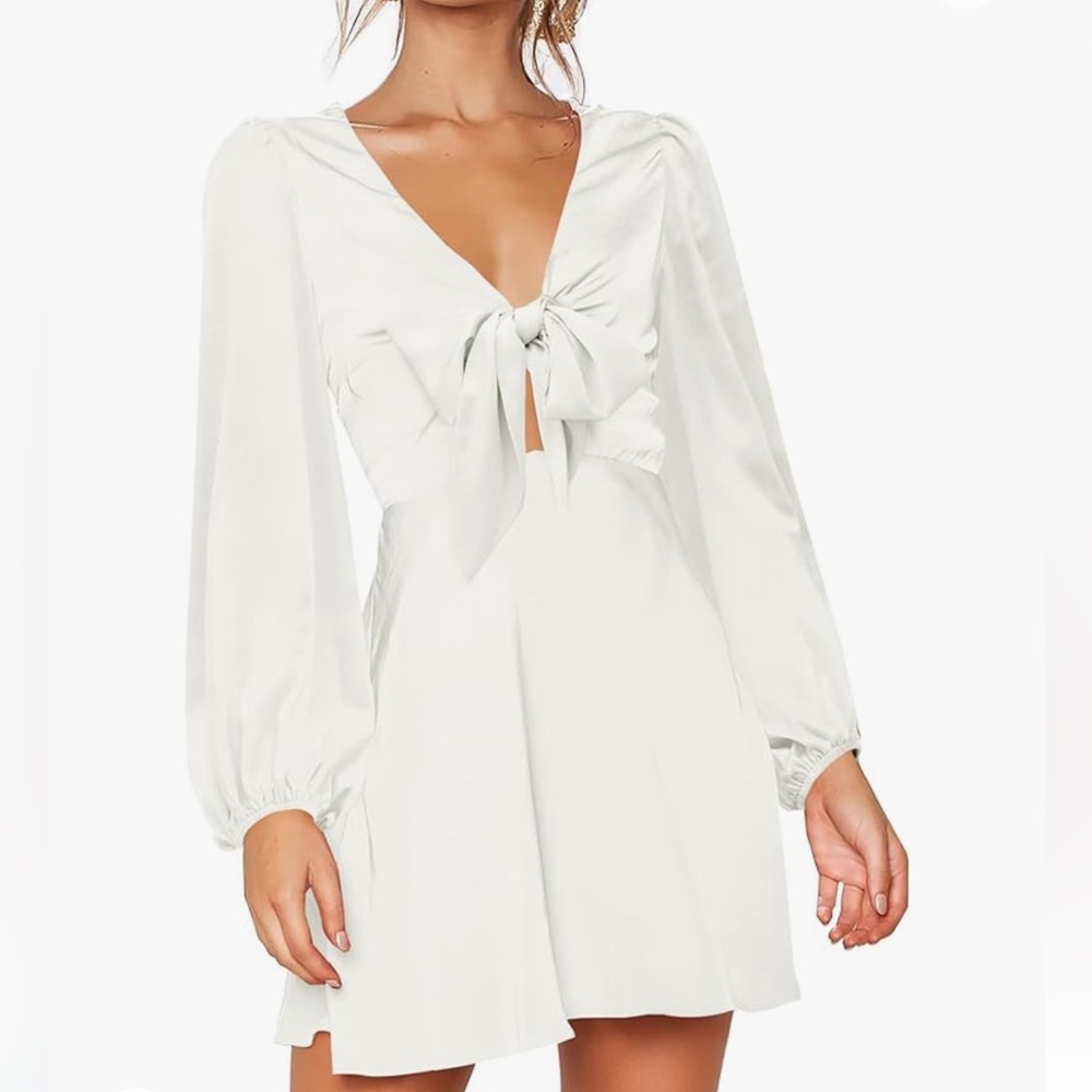 White Silk Dress l Brand New l Never Worn l Bachelorette l Wedding l Size Small